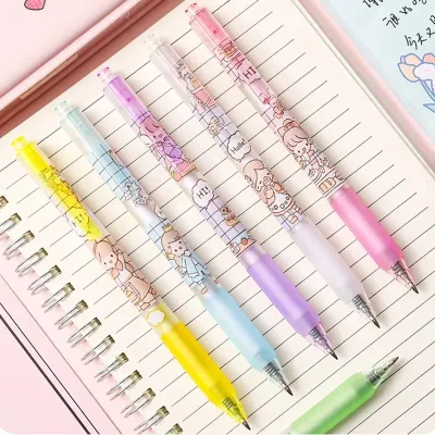 4 Pcs Kawaii Cartoon Black Ink Ball Pens